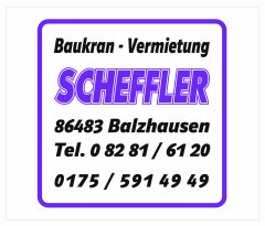 Gewerbe: Scheffler Baukranvermietung GmbH
