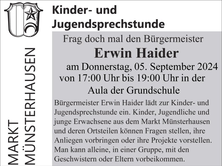 Bürgersprechstunde Münsterhausen 11.10.2023