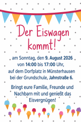 Der Eiswagen kommt am 09. August 2026!